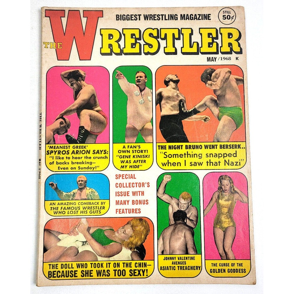 THE WRESTLER - MAY‎ 1968 / JOHNNY VALENTINE / BARON VON RASCHE / OKLAHOMA KID